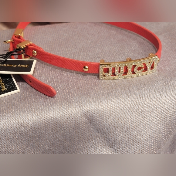 Juicy Couture Pave Double Wrap Bracelet Goldtone/Rhinestone Juicy Logo - Picture 5 of 9